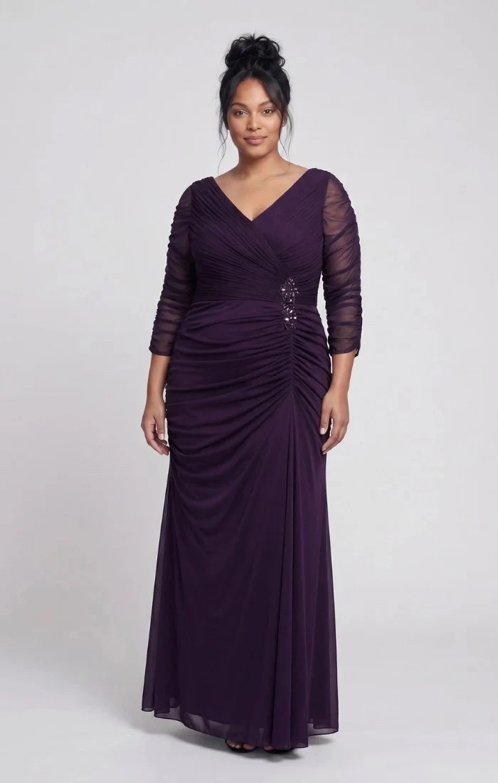 Model wearing a mothers dress