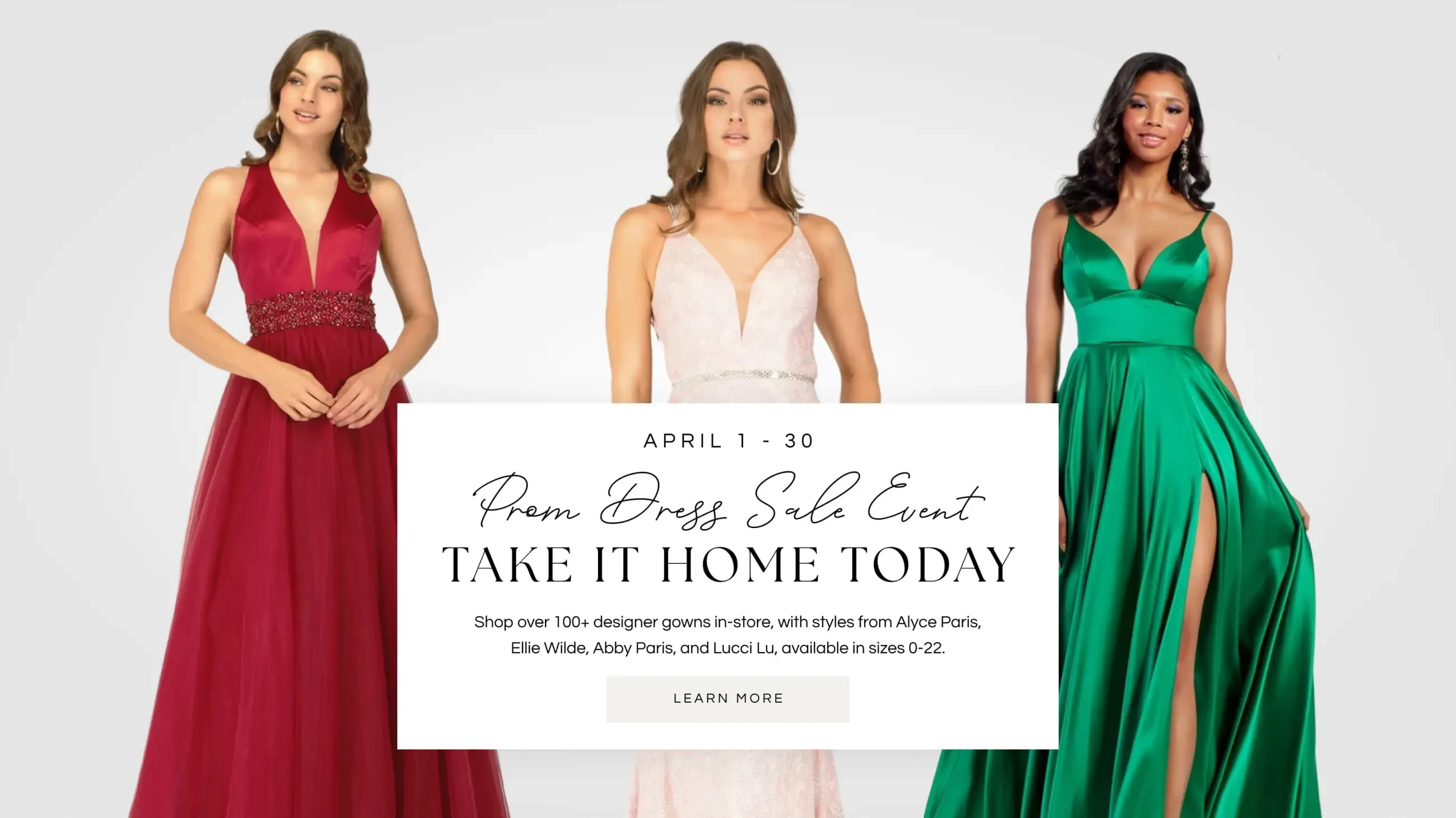 Prom dress sale event